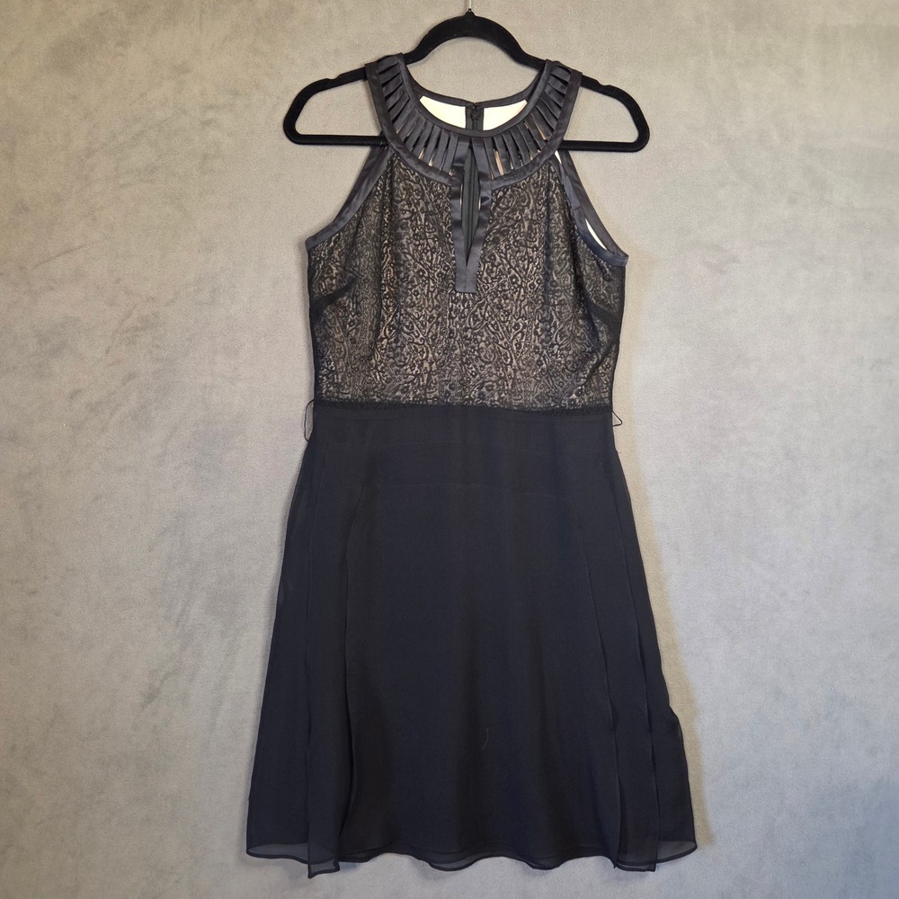 ETCETERA Silk Halter Mini Dress Women Size 4 Formal Elegant Sophisticated